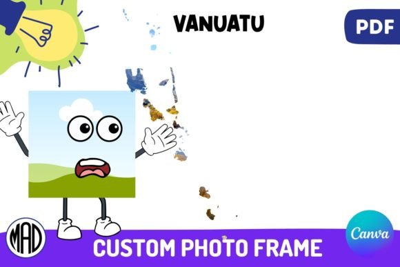 Download Vanuatu Map Canva Photo Frame in PDF - Premium Resources