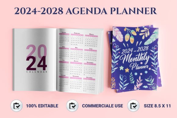 Download Five Years Agenda Planner 2024-2028 - Year Collection