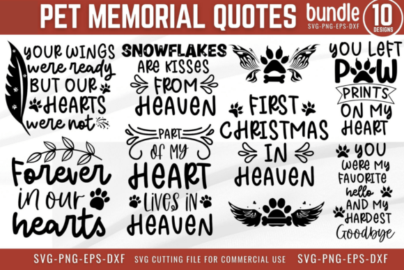 Download Pet Memorial Quotes SVG Bundle - Memorial quote Collection